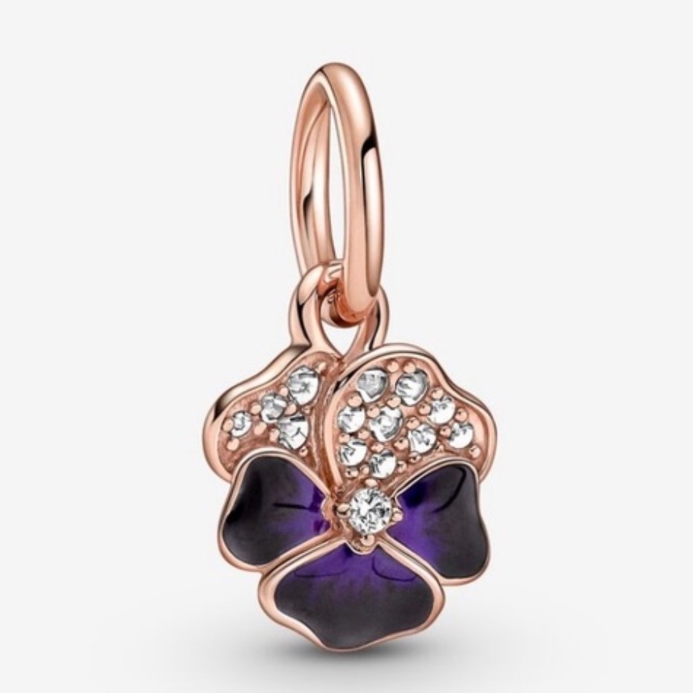 Pandora rose gold hibiscus charm